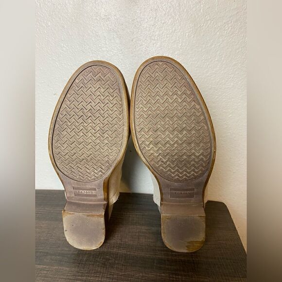 TOMS Womens Suade Canvas Tan Botties Boots Size 9W - Picture 7 of 8